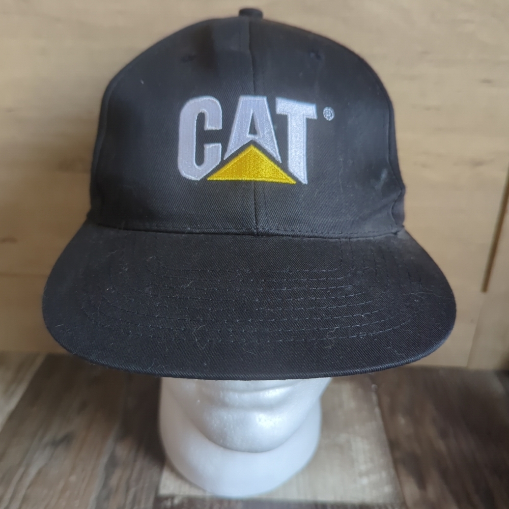 Caterpillar Black and Yellow Hat with CAT Logo